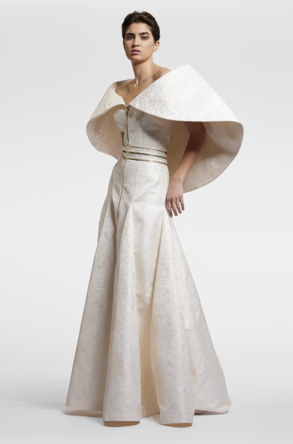 Oversized Shawl Neck Gown