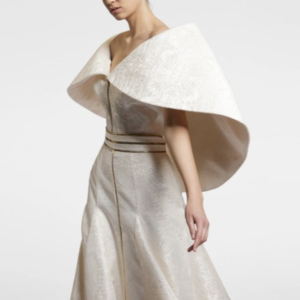 Oversized Shawl Neck Gown - Image 2