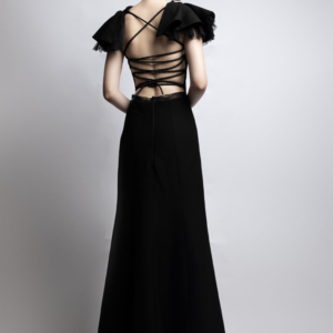 Dramatic Cap Sleeve Gown - Image 3